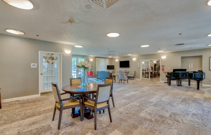 Activity room at American House Hendersonville Retirement Community